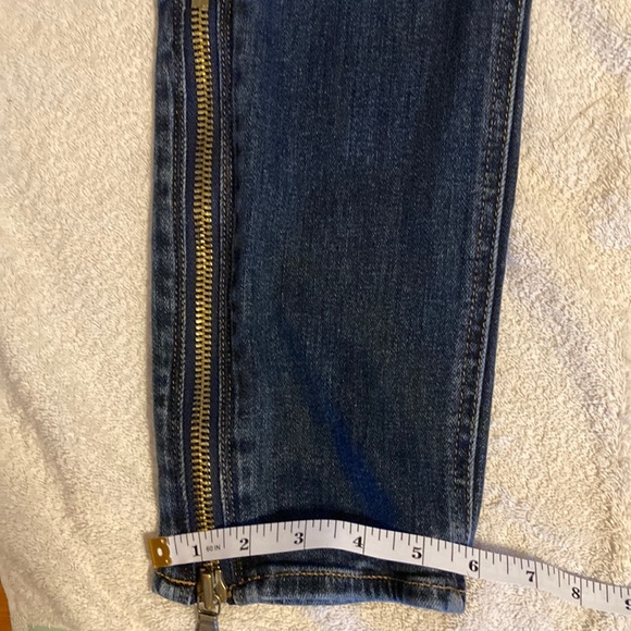 Ralph Lauren Blue Skinny Jeans with Ankle Zipper - Picture 4 of 6